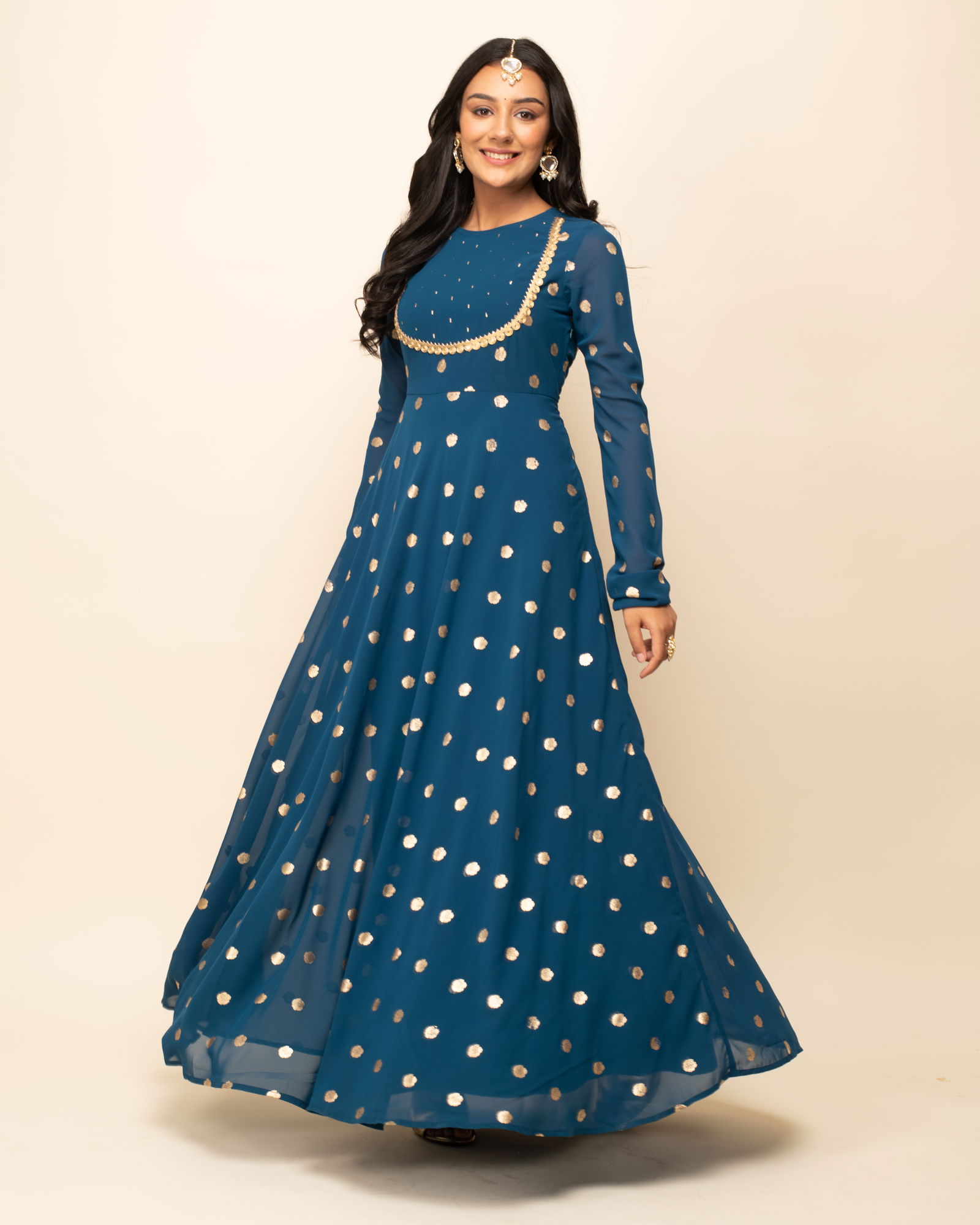 Fiorra SET0000 07 Designer Georgette Gown With Dupatta Wholesale Market In Delhi